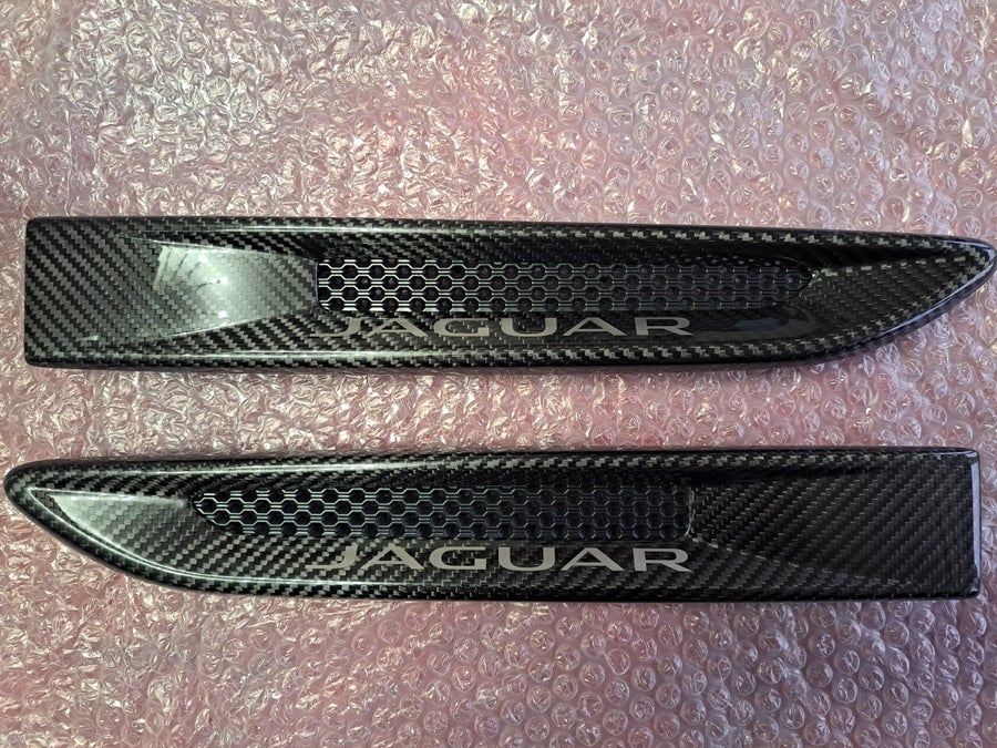 Genuine Jaguar carbon fibre wing vents